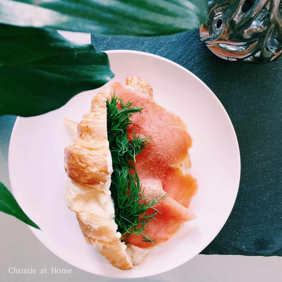Smoked Salmon Cream Cheese Croissant