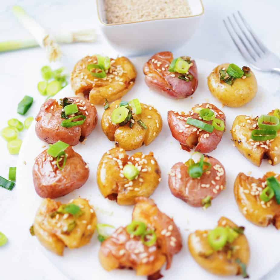 Asian Sesame Smashed Potatoes