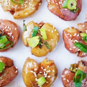 Asian Sesame Smashed Potatoes