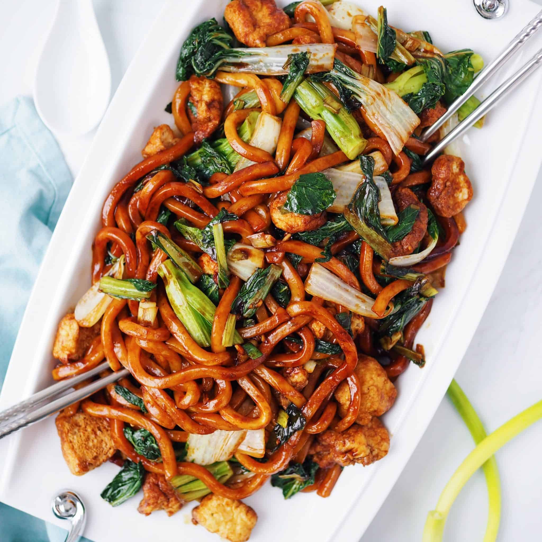 Stir Fried Vegetable Tofu Udon