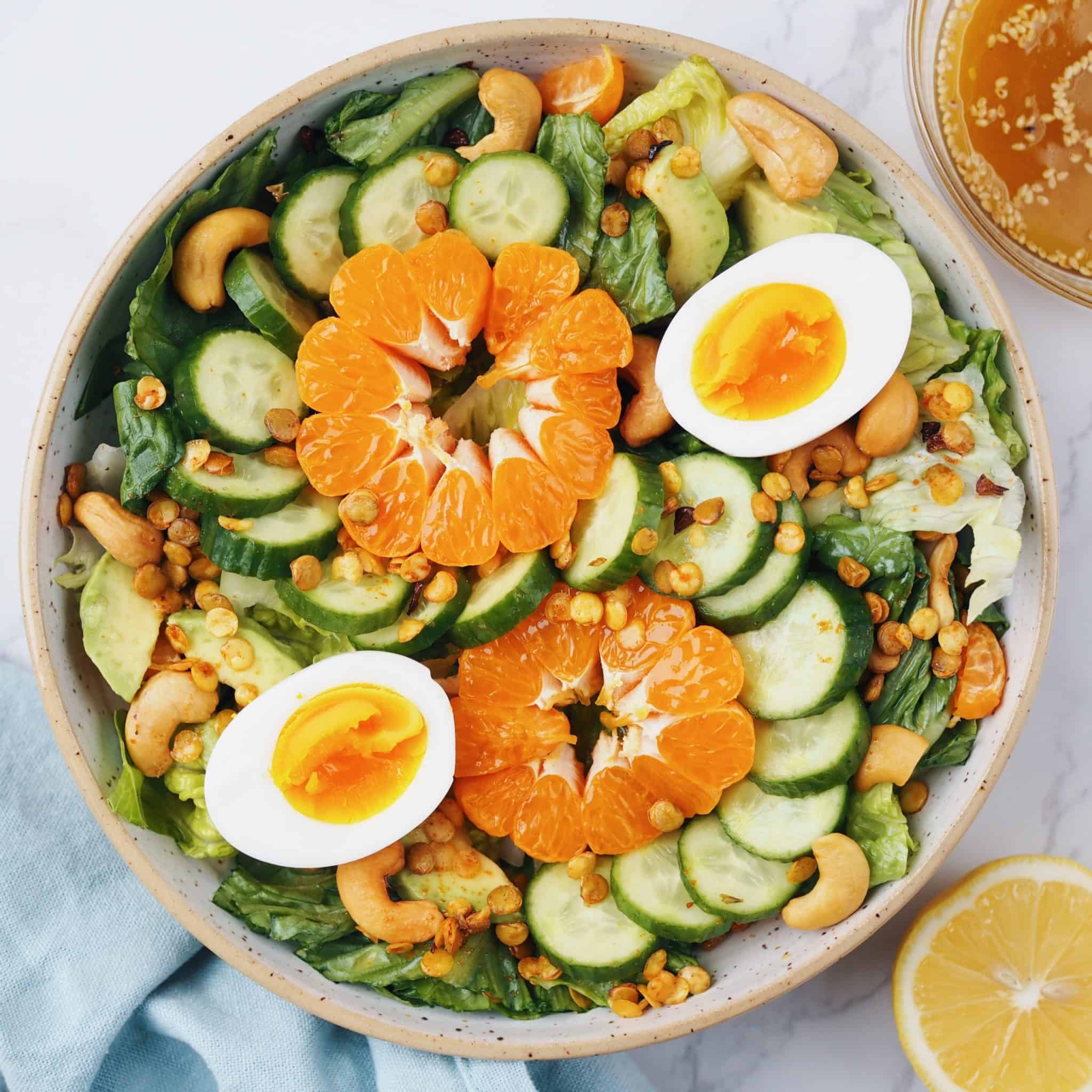 Asian Salad with Sesame Lemon Dressing