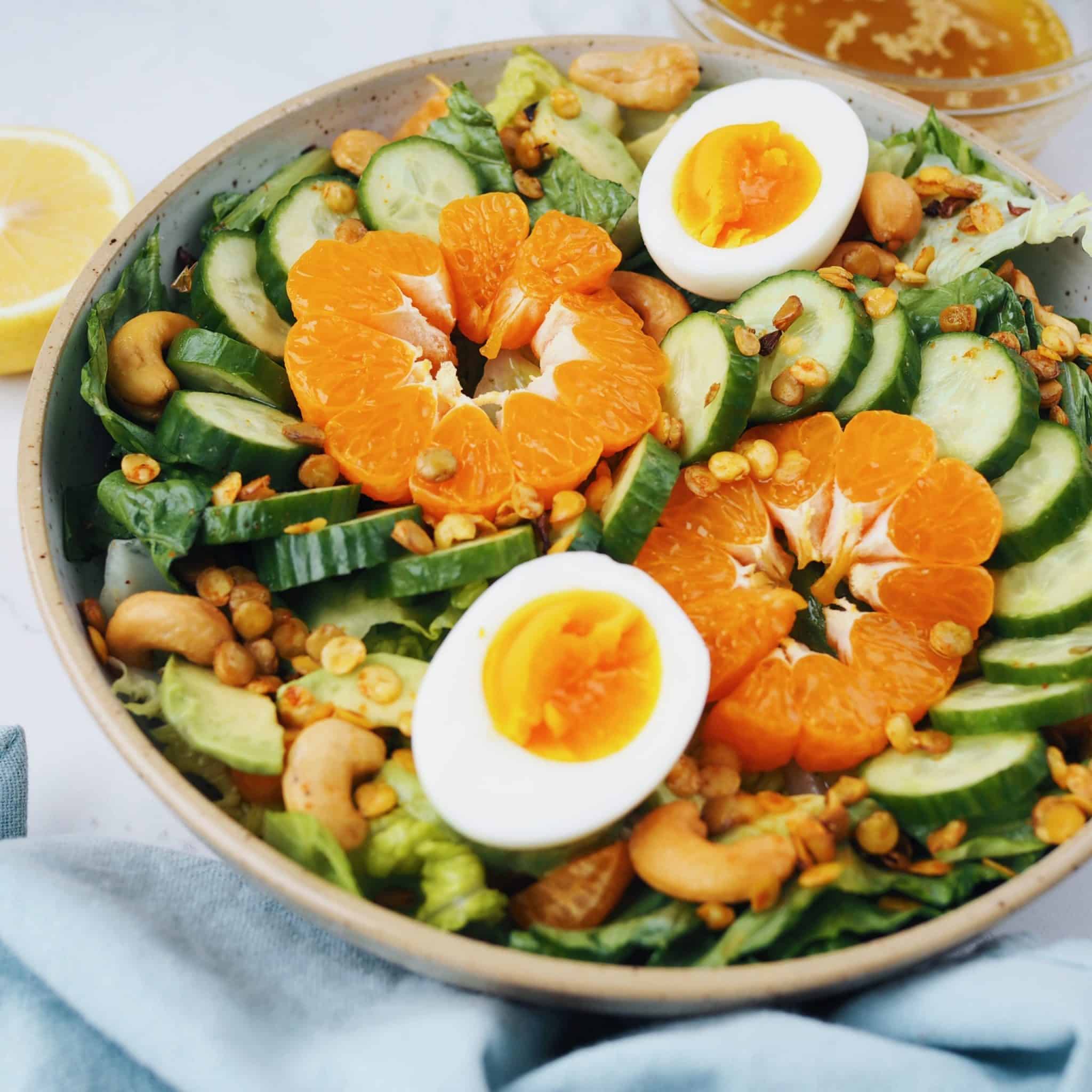 Asian Salad with Sesame Lemon Dressing