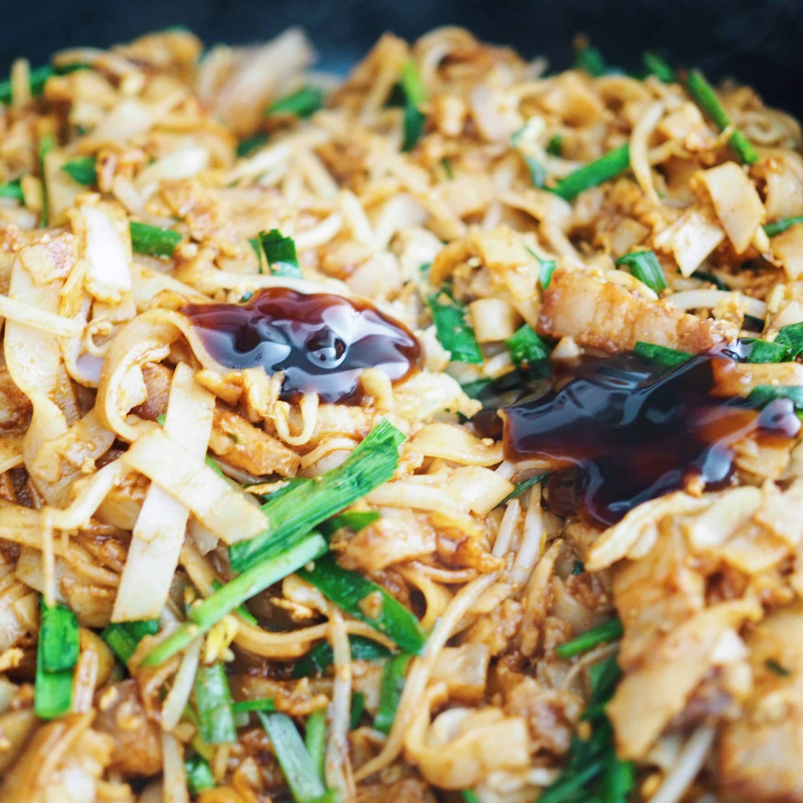 toss noodles with sauce