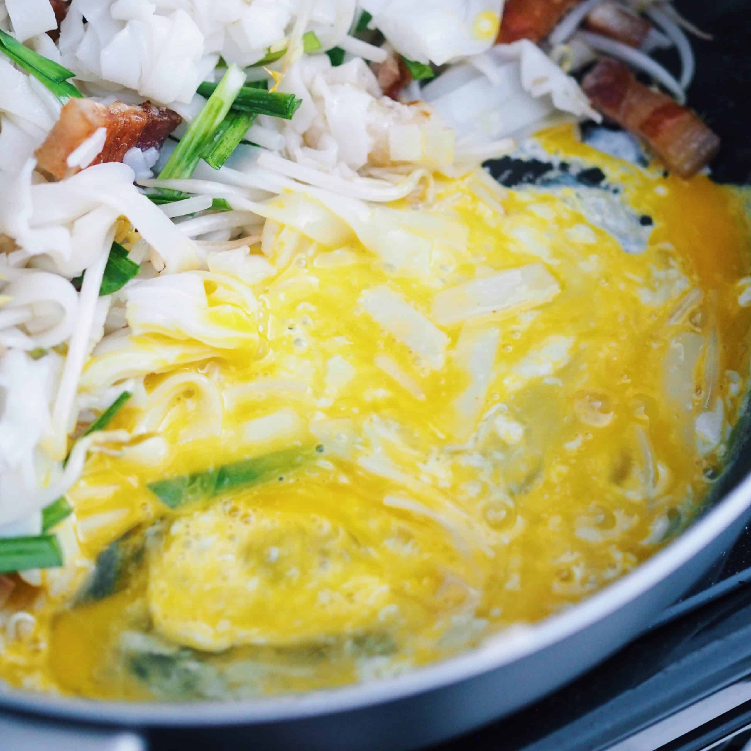 cook and scramble eggs