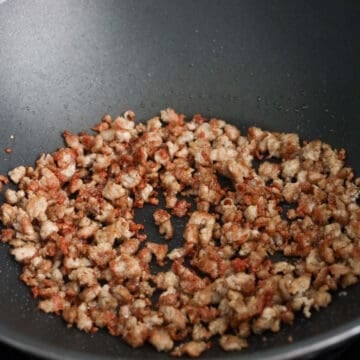 brown the ground pork
