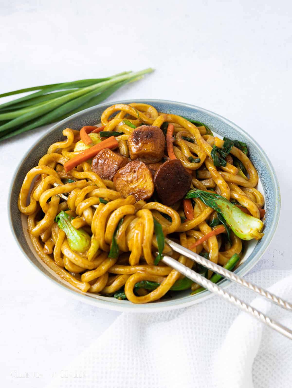 curry udon noodle stir-fry