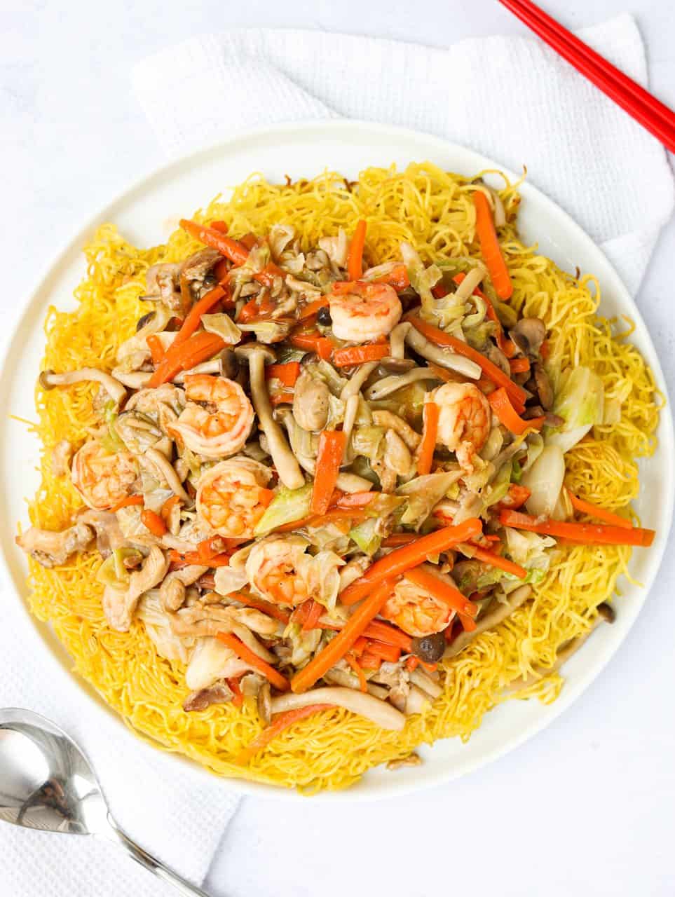 Chicken Shrimp Chow Mein