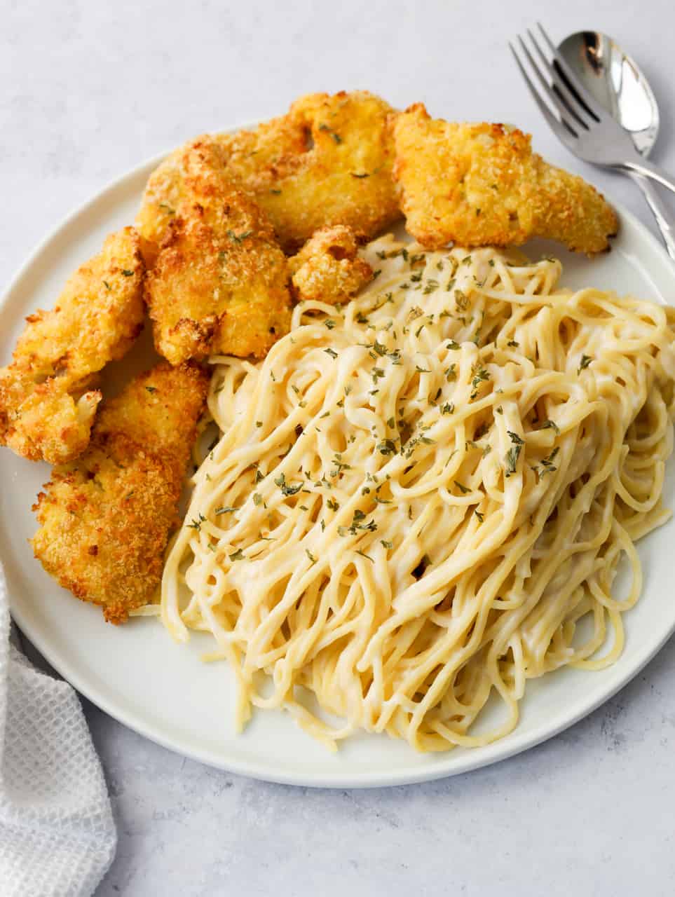 HK Style Fish Fillet Cream Sauce Pasta