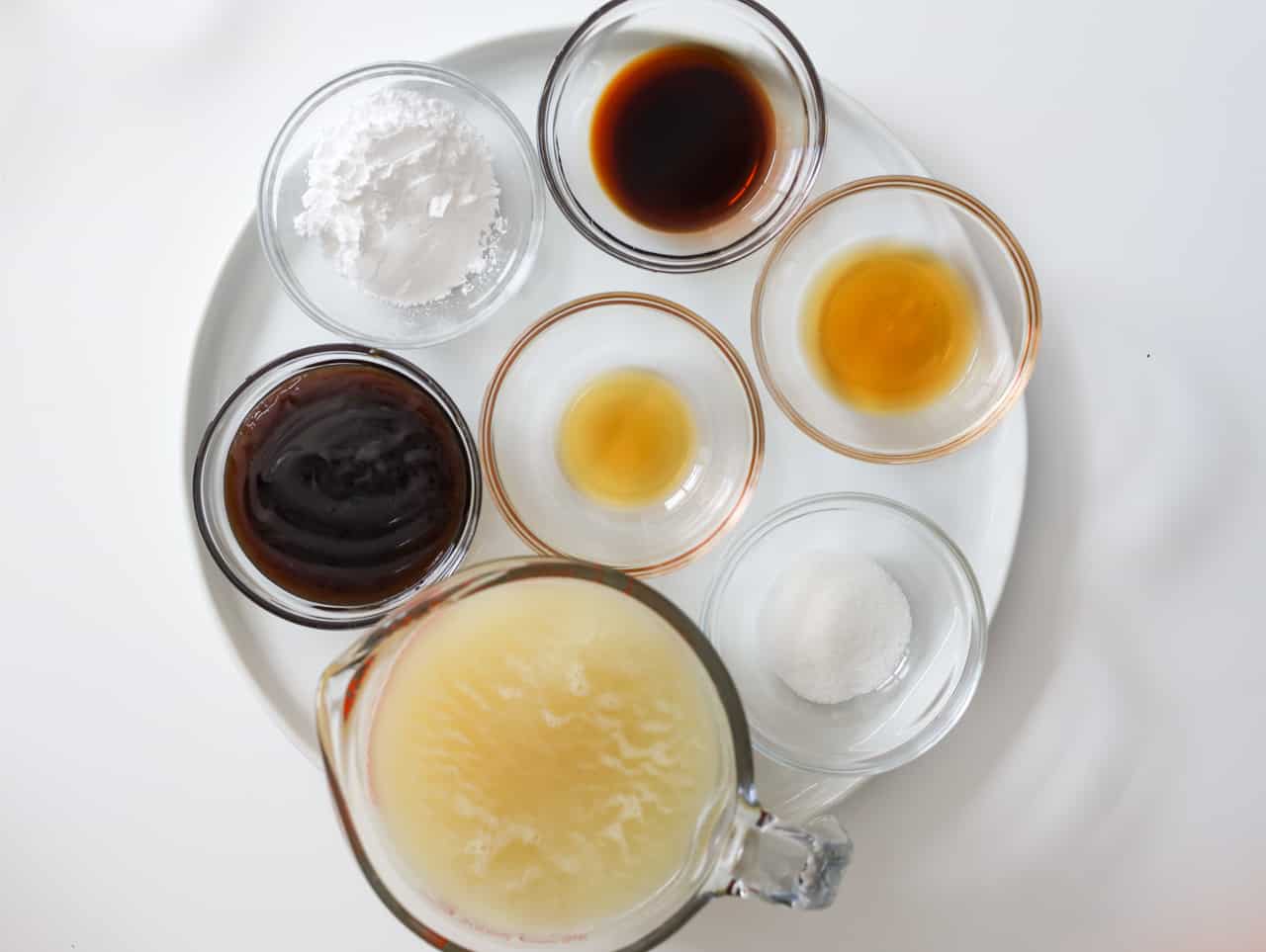 ingredients to make noodle sauce