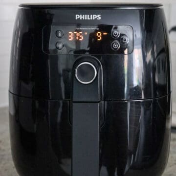 Air fry the chicken for 8-10 minutes at 375 degrees F until fully cooked and the internal temperature reaches 165 F (74 C) on a digital cooking thermometer