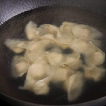 To boil the wontons: Bring a large pot of water to boil on medium-high heat. Add the wontons in small batches, reduce to medium heat and boil for 2-3 minutes or until they float. Stir occasionally to prevent sticking. Strain them out with a slotted spoon and transfer to a serving bowl. Enjoy with chili oil or dumpling sauce.