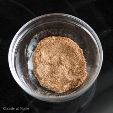 In a separate small bowl, combine the spice mix ingredients as listed above and set aside.
