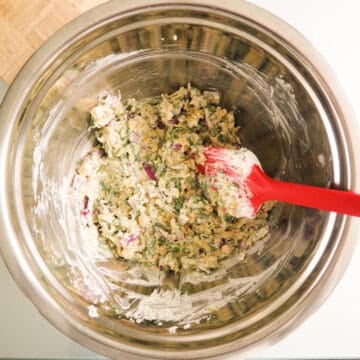 Mash and mix it altogether until well combined. Season with salt and pepper for taste.