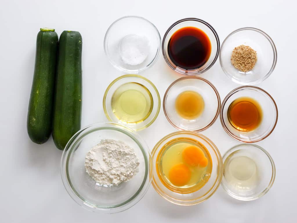 ingredients to make korean zucchini fritters