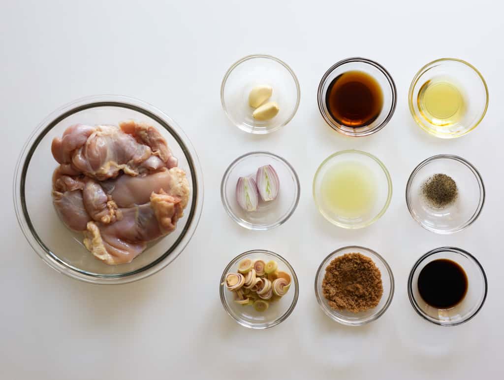 ingredients to make vietnamese lemongrass chicken