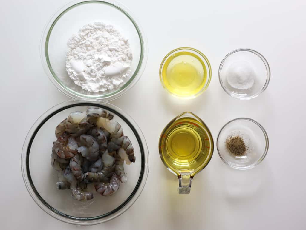 ingredients to make the shrimp portion