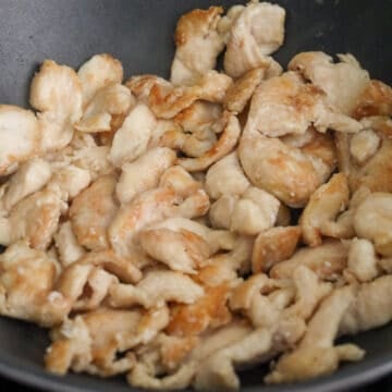 fry chicken until cooked through