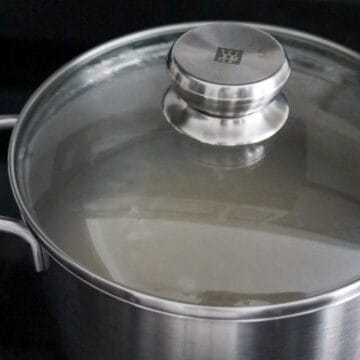 Boil tapioca in a pot of water on medium heat for 10 minutes and rest for another 10 minutes covered.