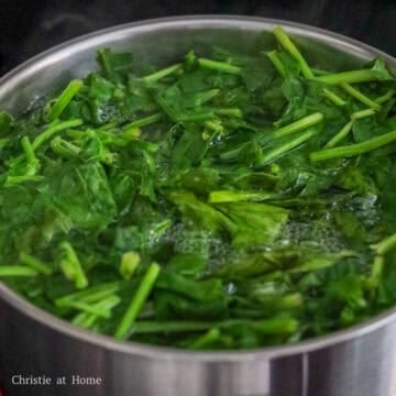 In a large pot filled with water, add salt, and bring to a boil for 30 seconds