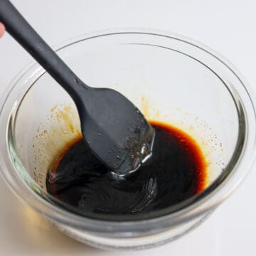 Then in a small bowl, combine noodle sauce ingredients as listed and set aside.