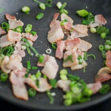 fry bacon and aromatics