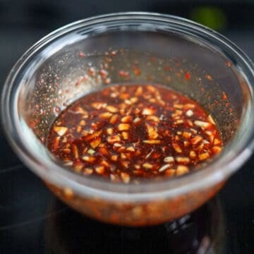 in a small bowl, combine sauce ingredients