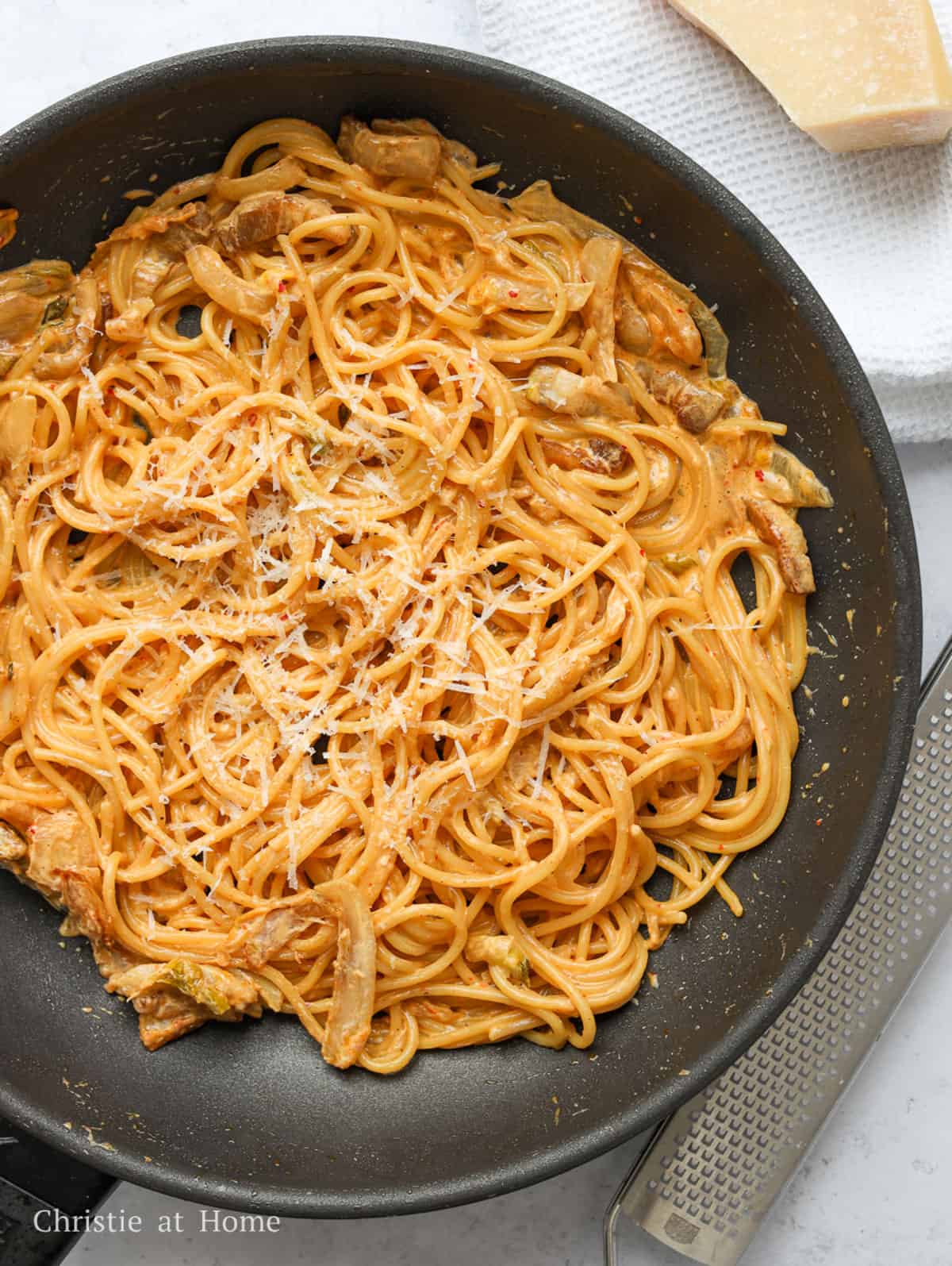 kimchi cream pasta