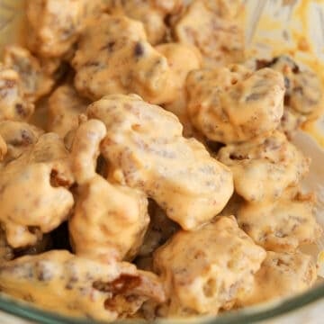 Toss the chicken in the sauce.