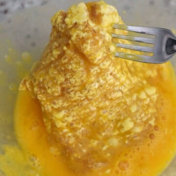 coat pork into eggs