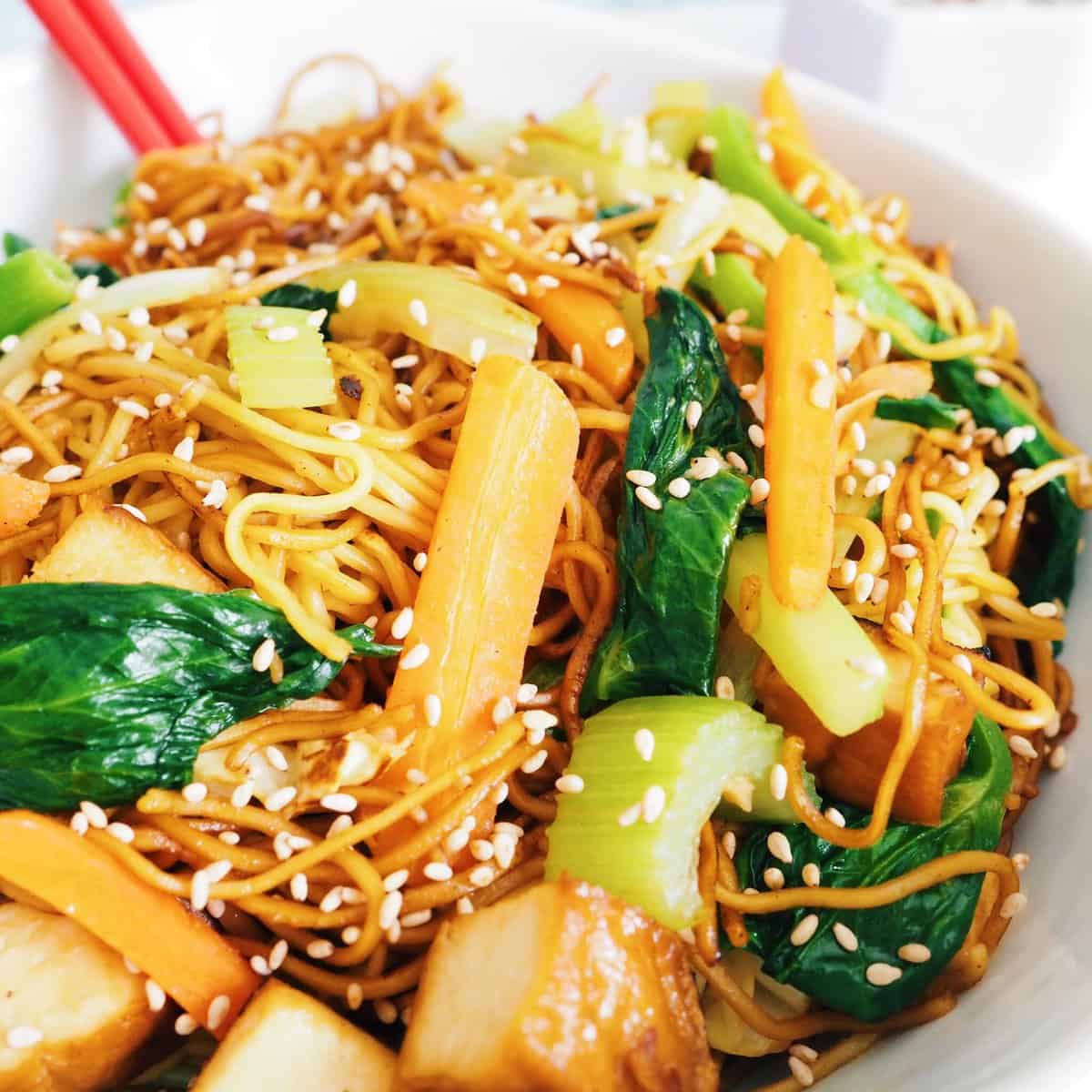 tofu vegetable chow mein
