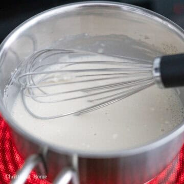 combine flour and water in a small pan
