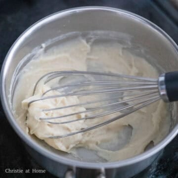 the tangzhong starter should be thick and should slide out of the pan