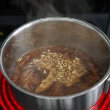 Make the teriyaki sauce.