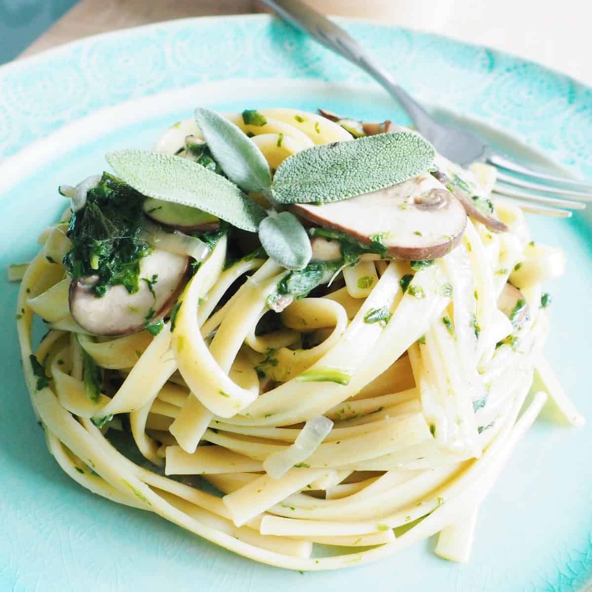 Creamy Mushroom Sage Pasta