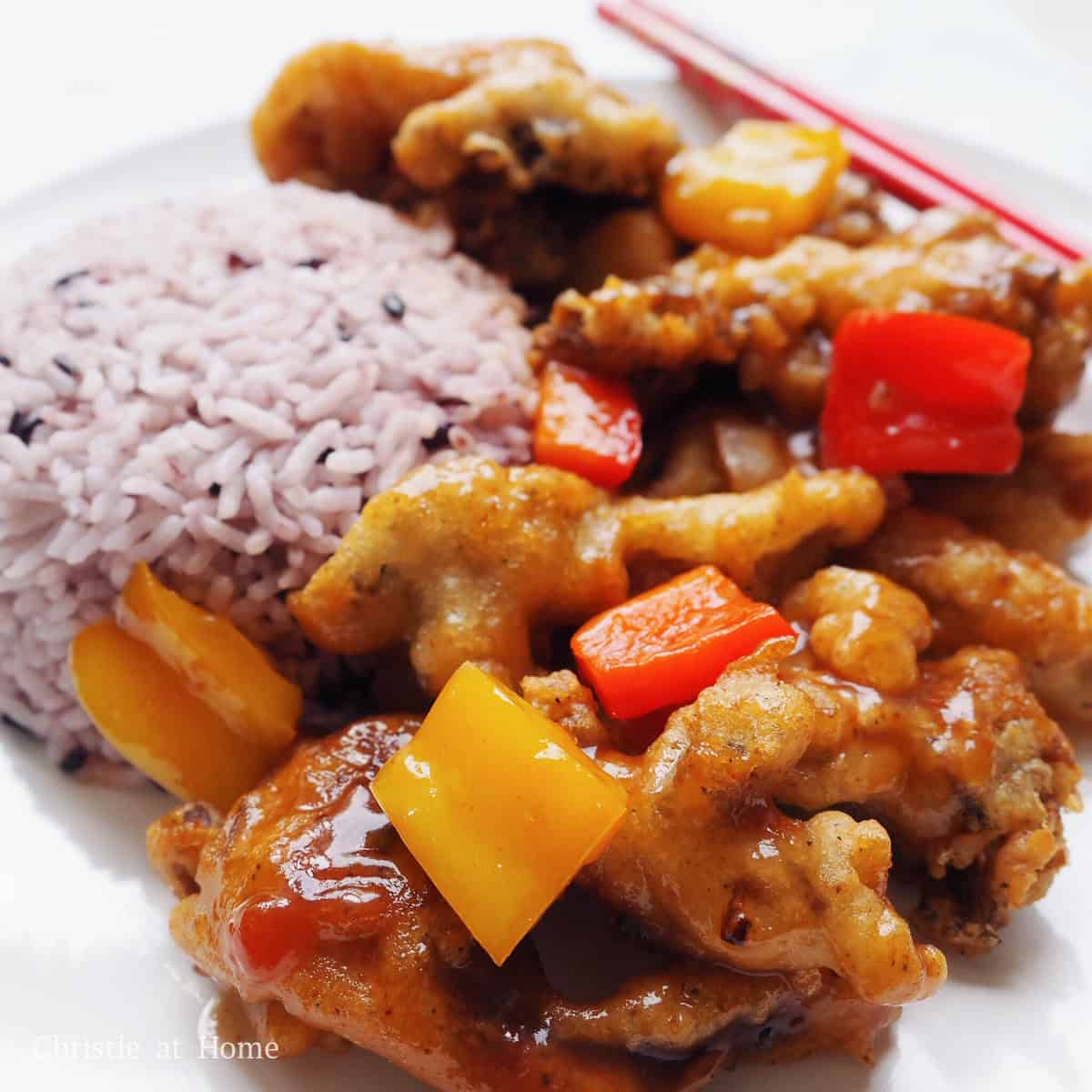 sweet and sour battered mushrooms