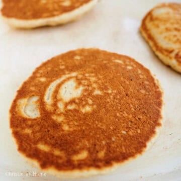 Then flip and fry on the other side until golden brown or until a toothpick inserted in the middle of the pancake comes out clean, about 1-2 minutes. Repeat this process until you have 9 more pancakes.