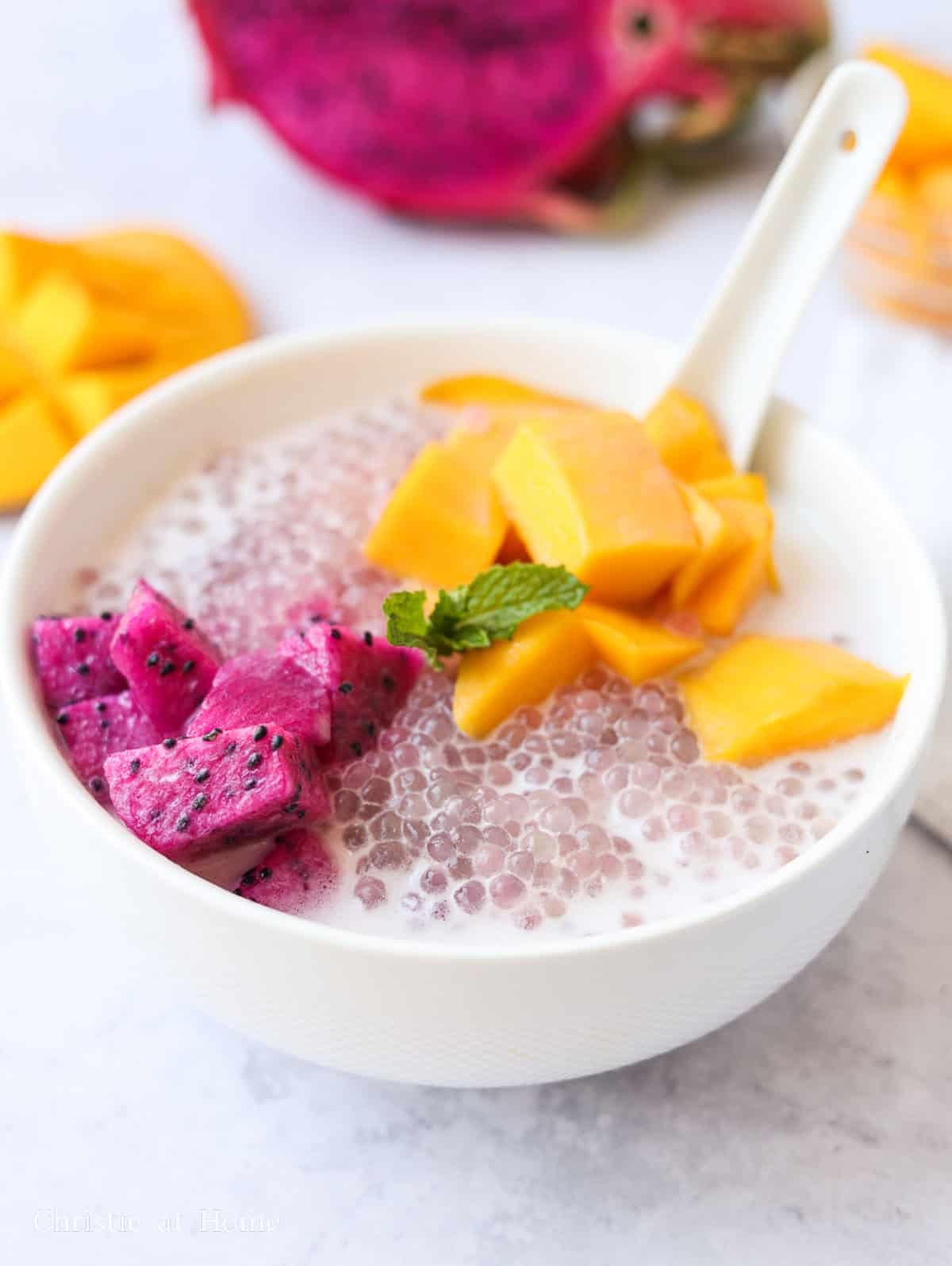 coconut mango pitaya sago