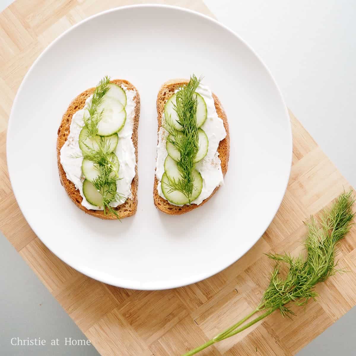 Dill Cucumber Toast