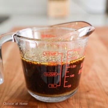 In a small bowl or cup, combine the sauce ingredients as listed above and mix to dissolve the sugar. Set aside.