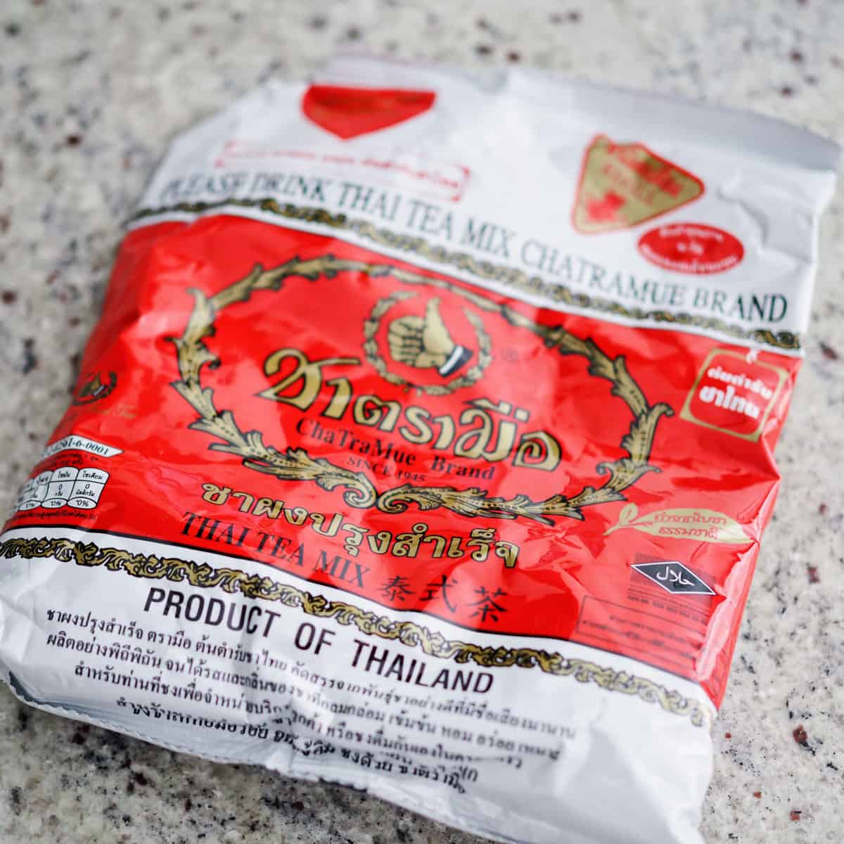 a picture of black Thai tea leaves