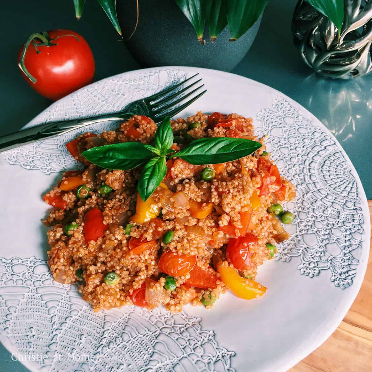 Warm Tomato Quinoa Salad