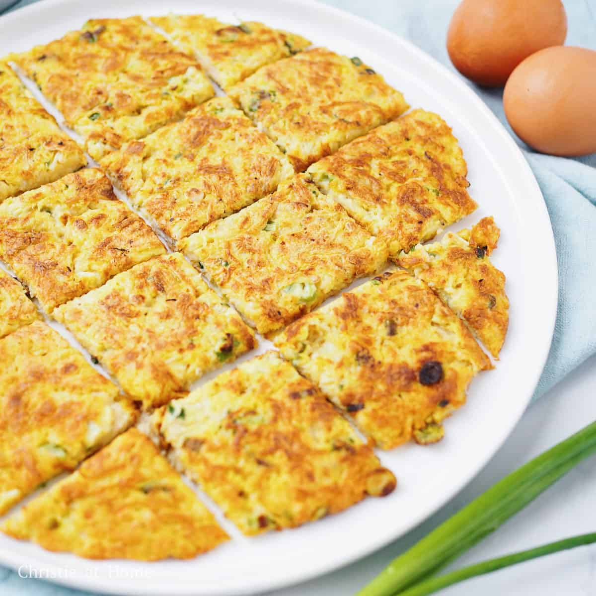 Enoki Mushroom Egg Pancake