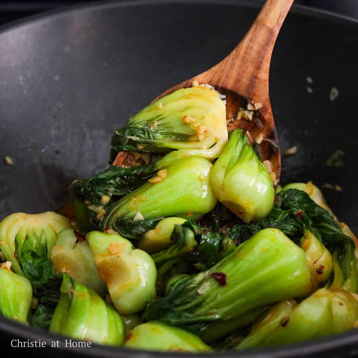 Once leaves have softened, pour sauce on top and toss together and once the sauce is mixed through remove off heat and enjoy!