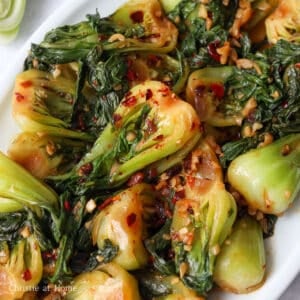 featured image of spicy garlic bok choy