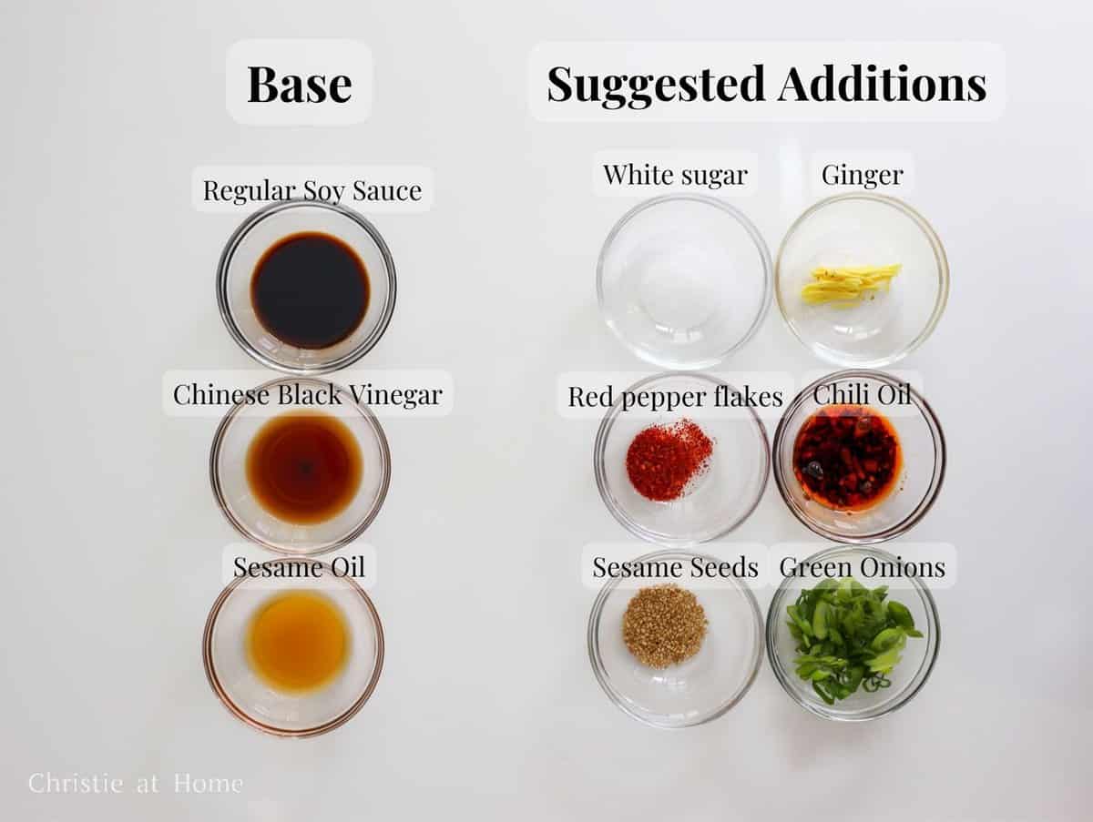 labelled ingredients to make this recipe