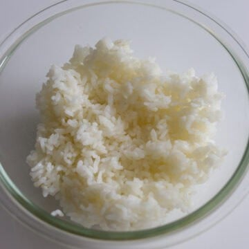 reheat cooked rice until warm