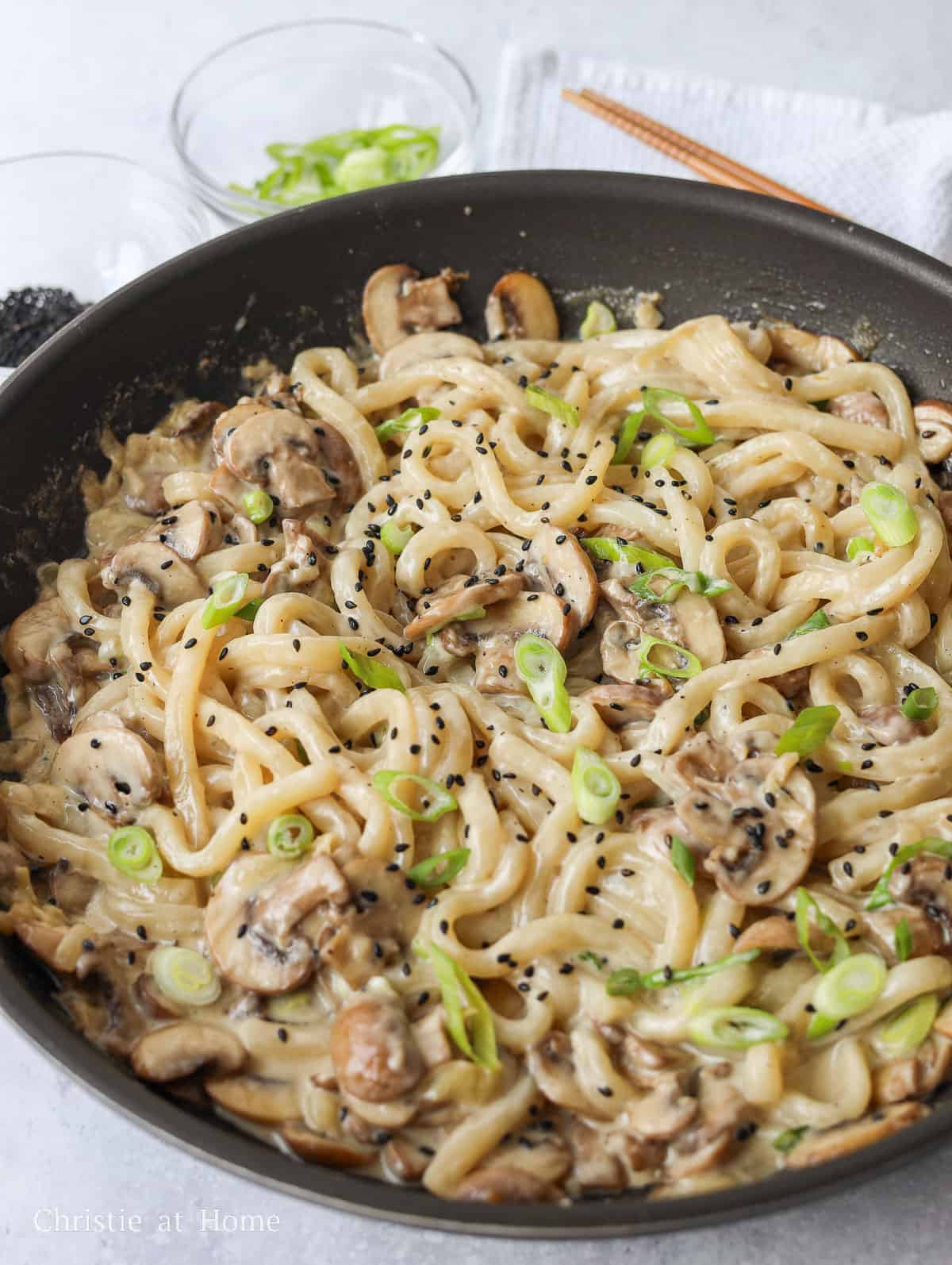 creamy mushroom udon