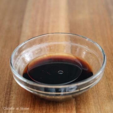 In a small bowl, combine regular soy sauce, black vinegar and sesame oil and mix well. This is your base sauce.