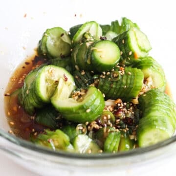 add sauce to cucumber