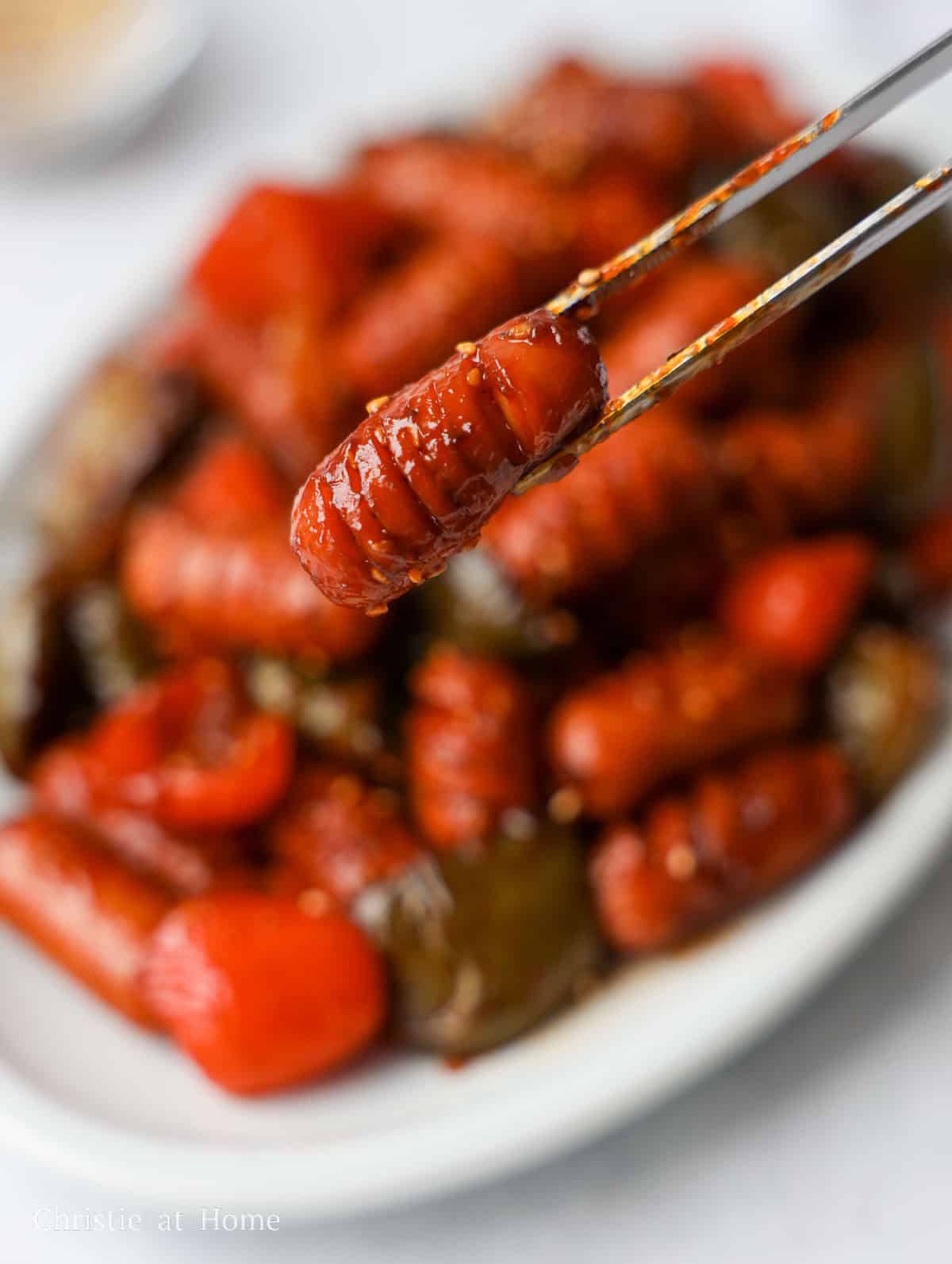 korean sausage stir fry